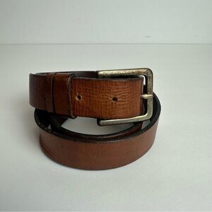 H&M Genuine Leather Belt Women's Size Small Made in Sweden Casual Dress Brown